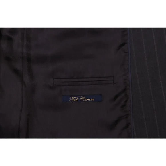 Brooks Brothers Madison BrooksCool Full Canvas Gray Striped 2-Btn Wool Suit 43R - Picture 13 of 16